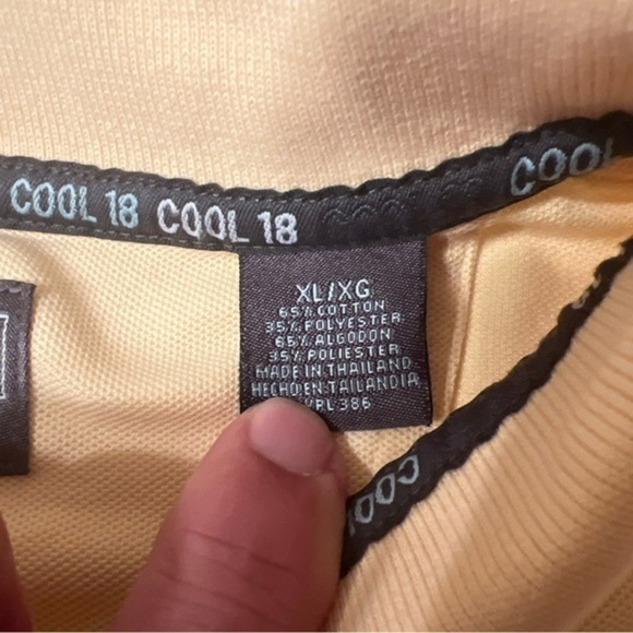 EUC Haggar Cool 18 Mens‎ Polo Shirt Large Golf Tennis Short Sleeve (Y) - Picture 7 of 7